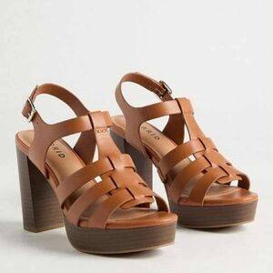 Torrid Brown Strappy Platform Heels-BRAND NEW